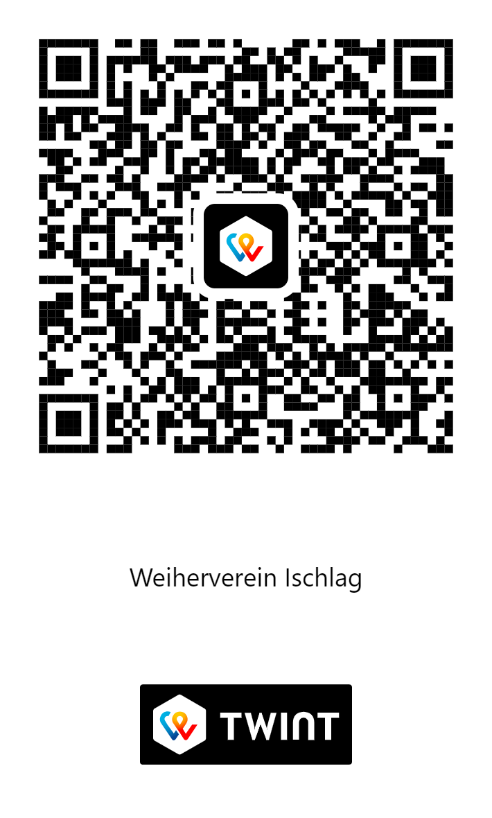 TWINT QR-Code für eine freiwillige Spende an den Weiherverein