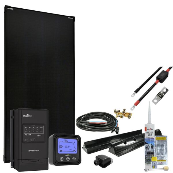 bruwal  MobileBlack XL 180W Wohnmobil Solaranlage 30A MPPT DUO Laderegler PERC Solarmodul