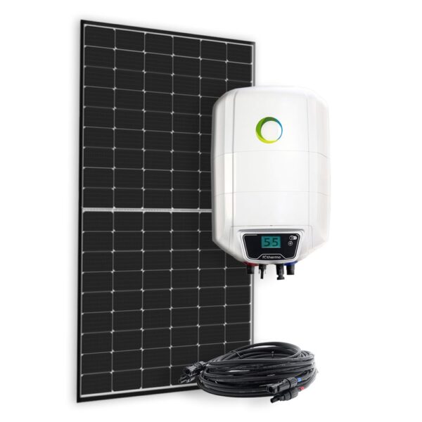 440W Solaranlage mit 10l Fothermo Boiler zur Warmwasseraufbereitung für Garten- oder Berghütten